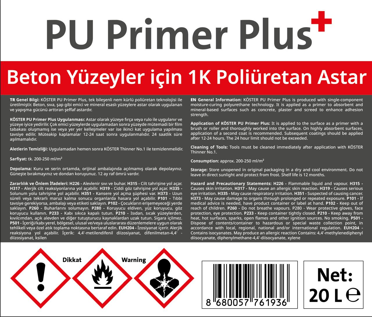 KÖSTER PU Primer Plus+ 20 LT